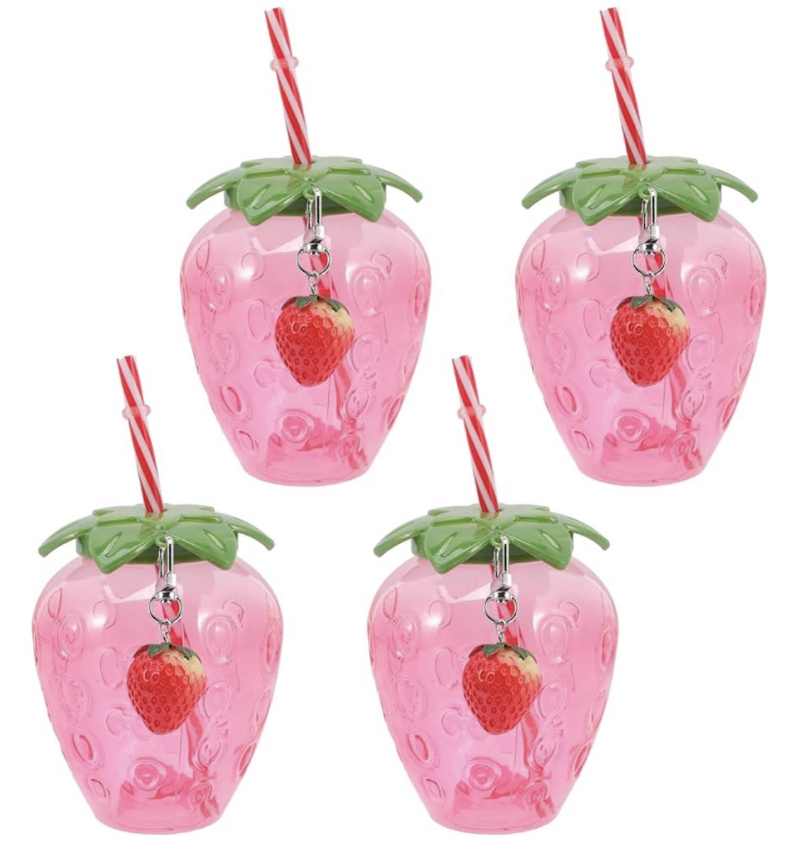 Strawberry Shaped Sipper Cups