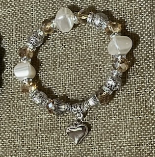Beaded Bracelets with Hearts