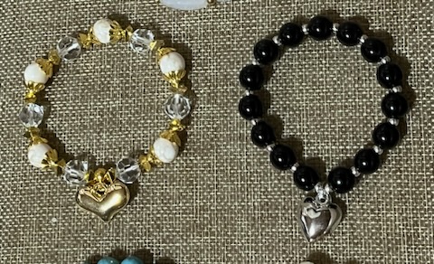 Beaded Bracelets with Hearts