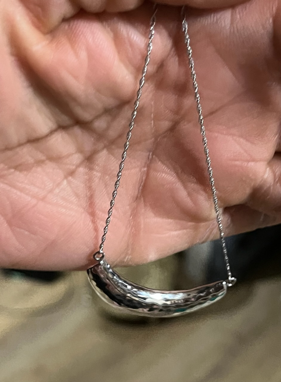 Sterling Silver Crescent Necklace