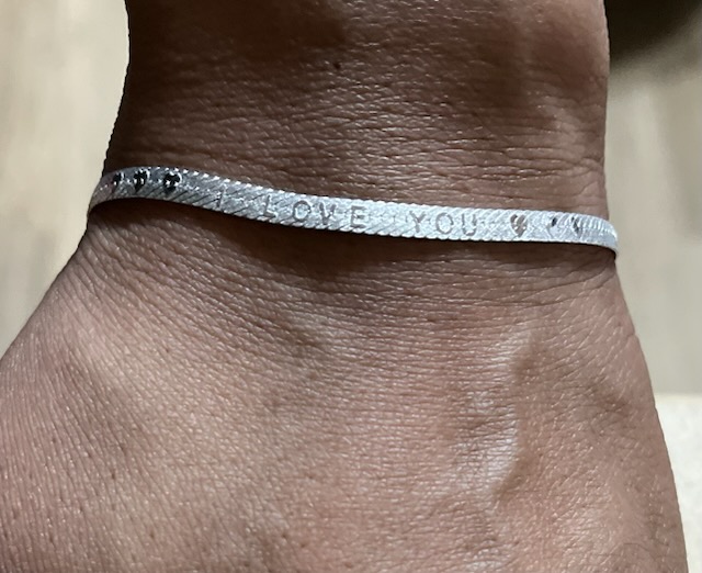 'I Love You' Sterling Silver Bracelet