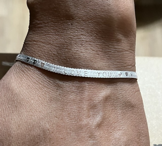 'I Love You' Sterling Silver Bracelet