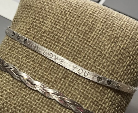 'I Love You' Sterling Silver Bracelet