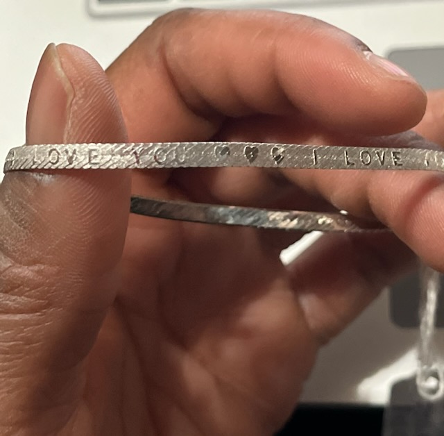 'I Love You' Sterling Silver Bracelet