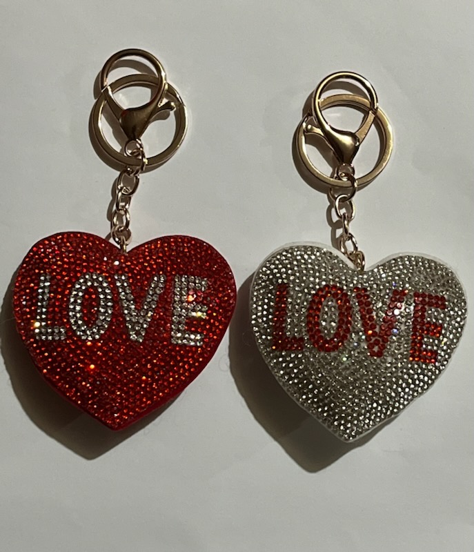 Heart-shaped LOVE Keychains