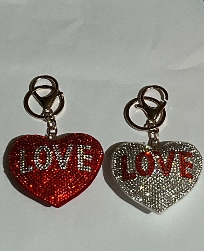 Heart-shaped LOVE Keychains