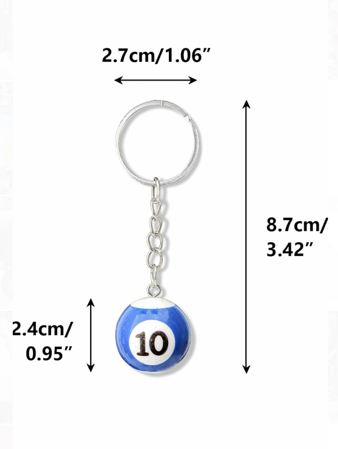 Pool Ball Keychain