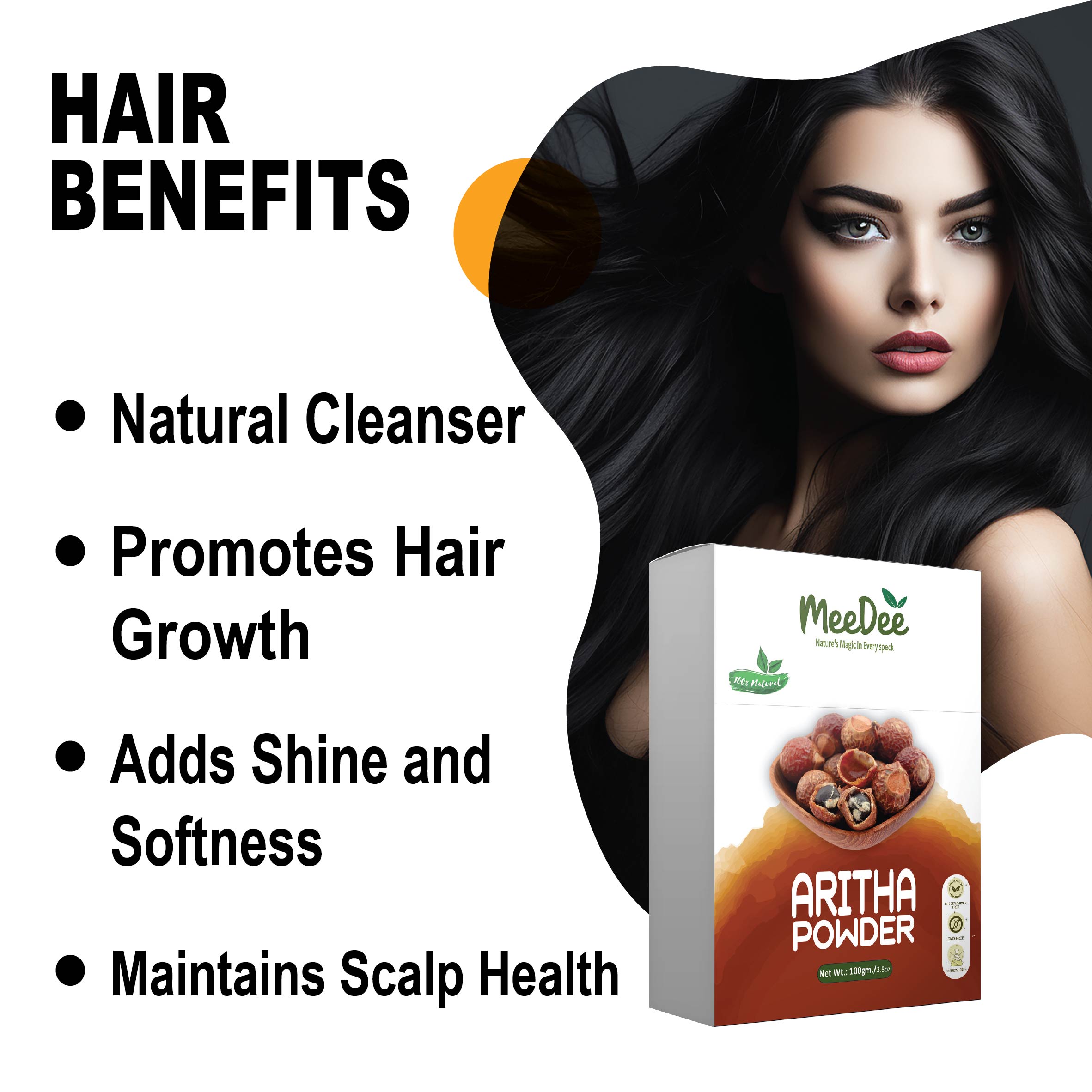 Meedee 100% Natural SHIKAKAI Powder For Hair Care  (100 g)