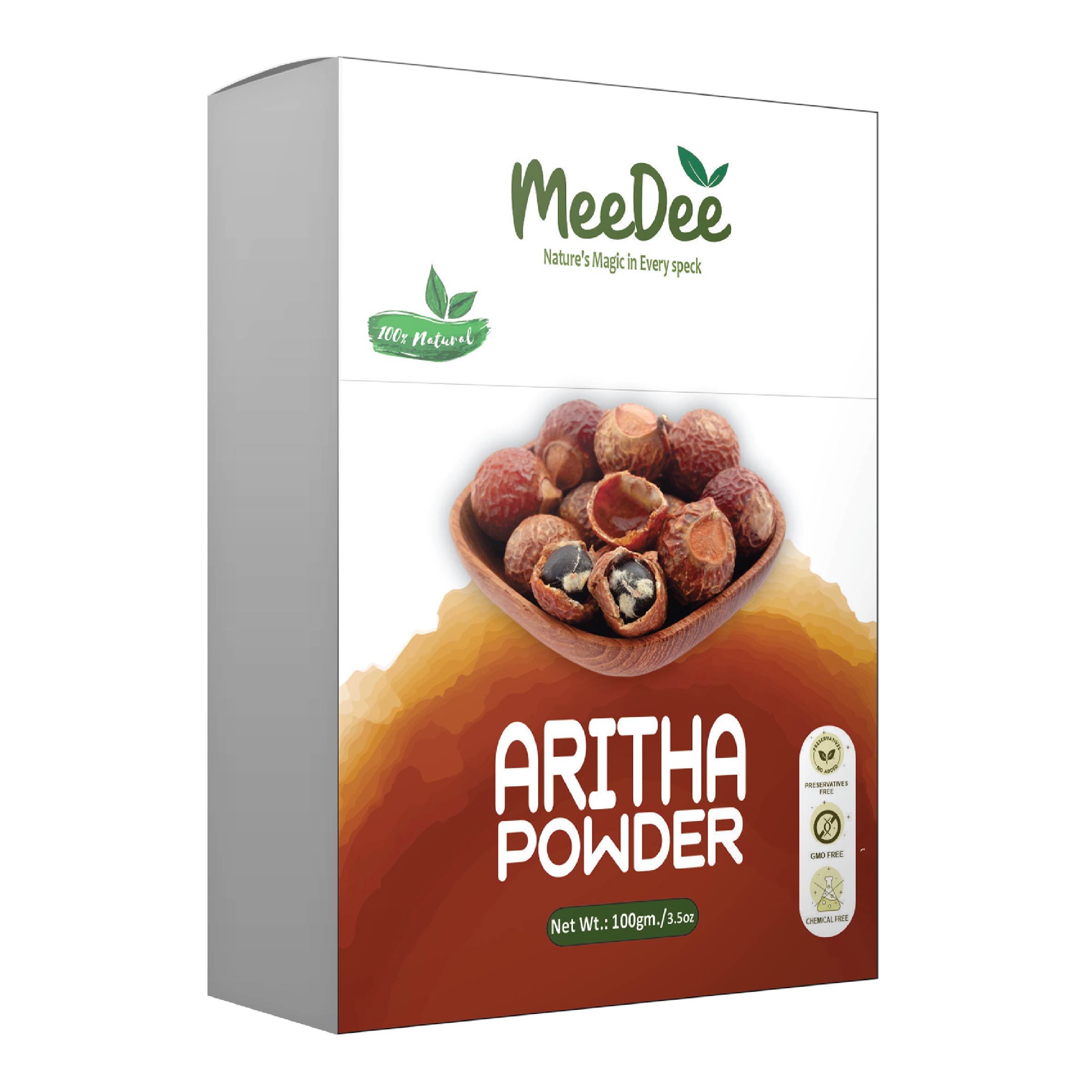 Meedee 100% Natural ARITHA Powder For Hair Care  (100 g)