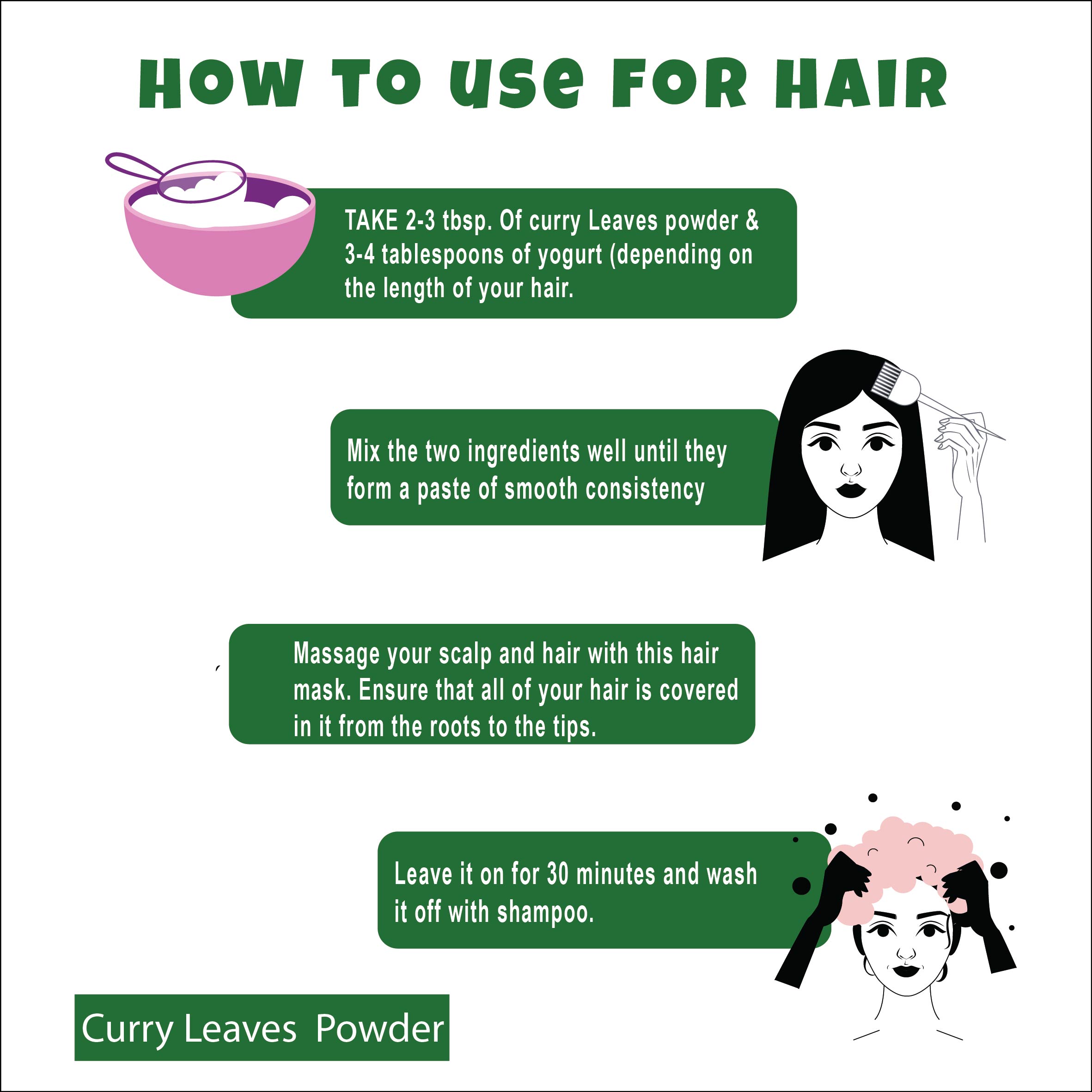 Meedee 100% Naural CURRYLEAVES Powder For Hair Care  (100 g)