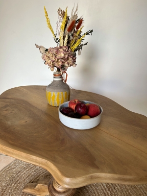 LEONIE, Table Guéridon en Noyer