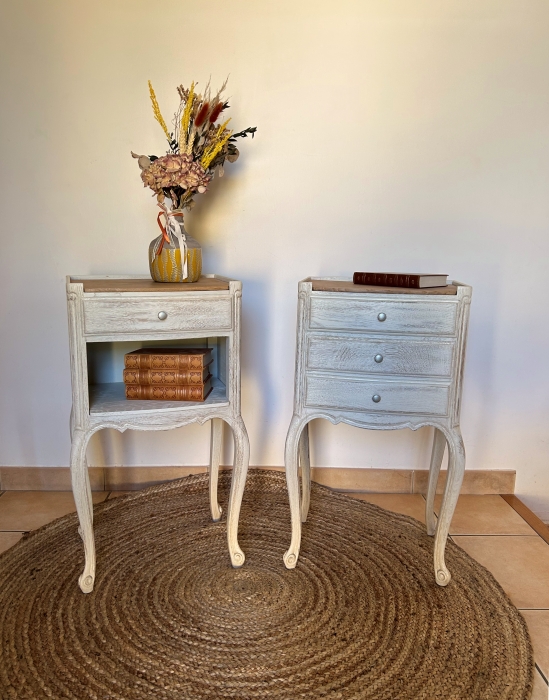 YASMINE - CAPUCINE, Table de chevets en duo
