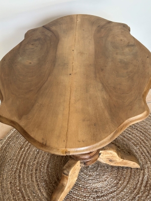 LEONIE, Table Guéridon en Noyer