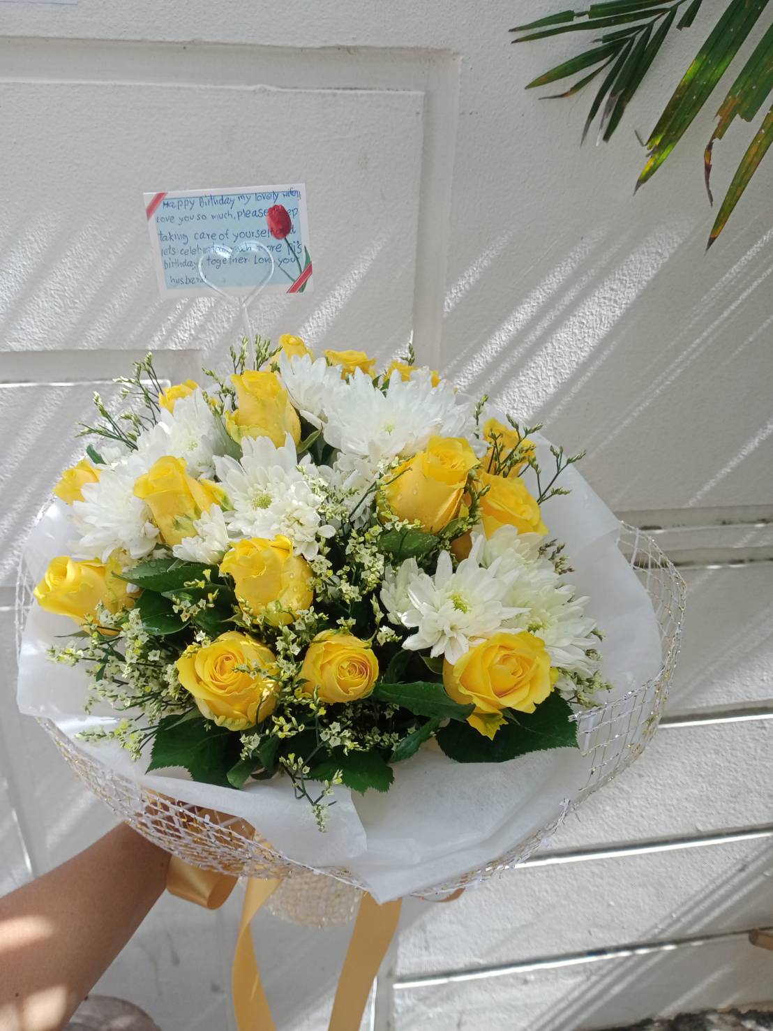 Yellow and White Floral Bouquet