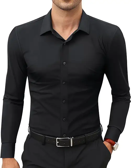 Men's Black Dress Shirt