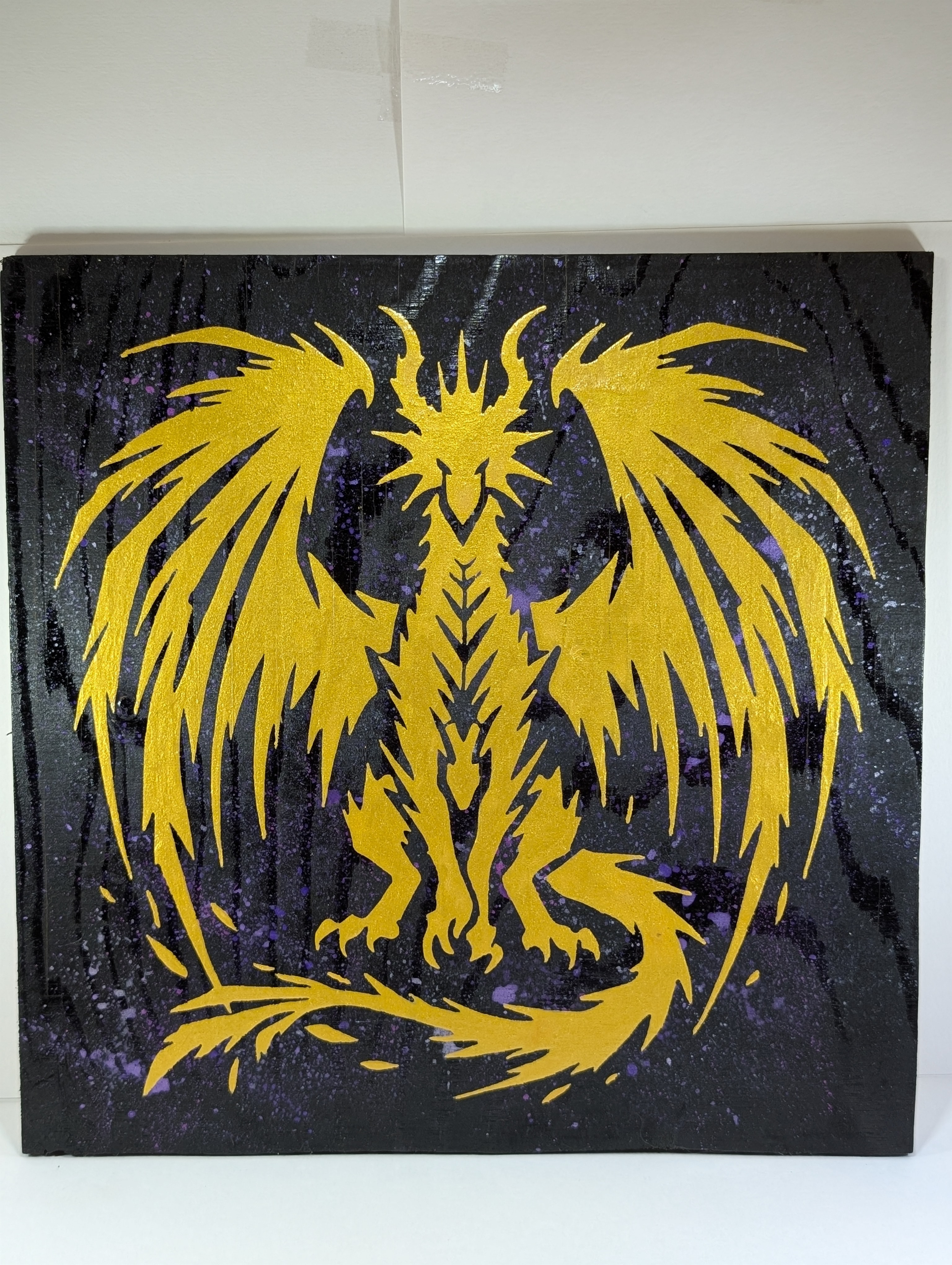 Kunstverk på treplate