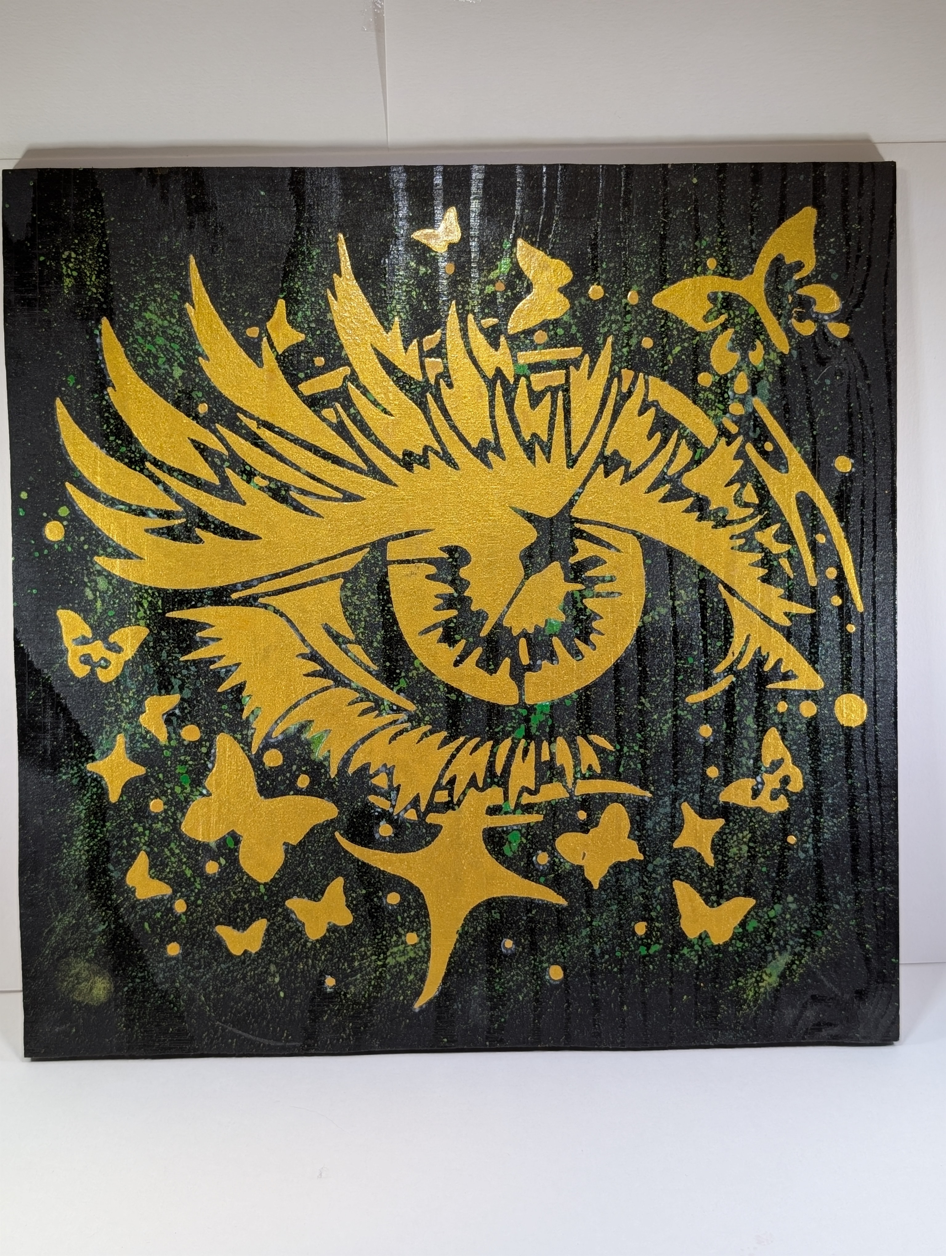 Kunstverk på treplate