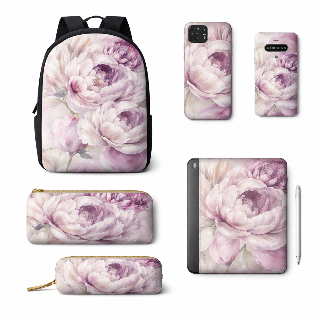 Kuprinė su gėlių raštu