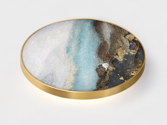 Dekoratyvinė epoksidinės dervos lėkštė