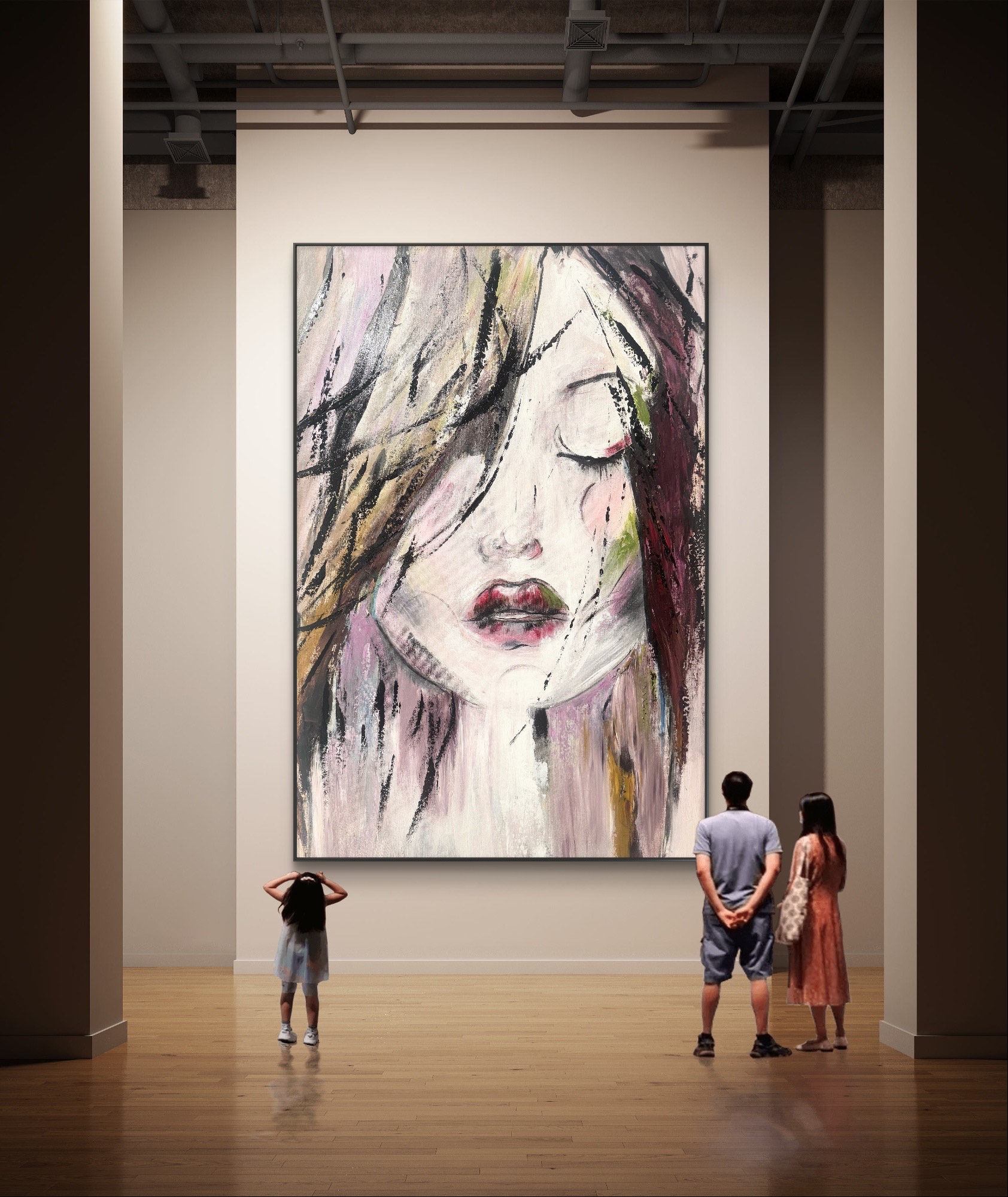 Didelis abstraktus portretas