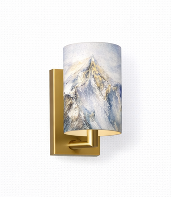 Sieninė lempa su kalnų motyvu