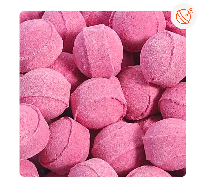 3 Mini-billes effervescentes framboise