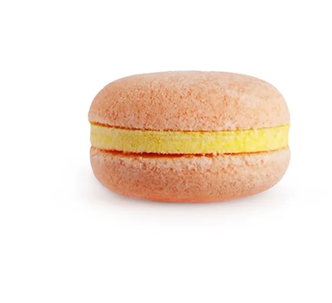 Macaron de bain effervescent au pêche