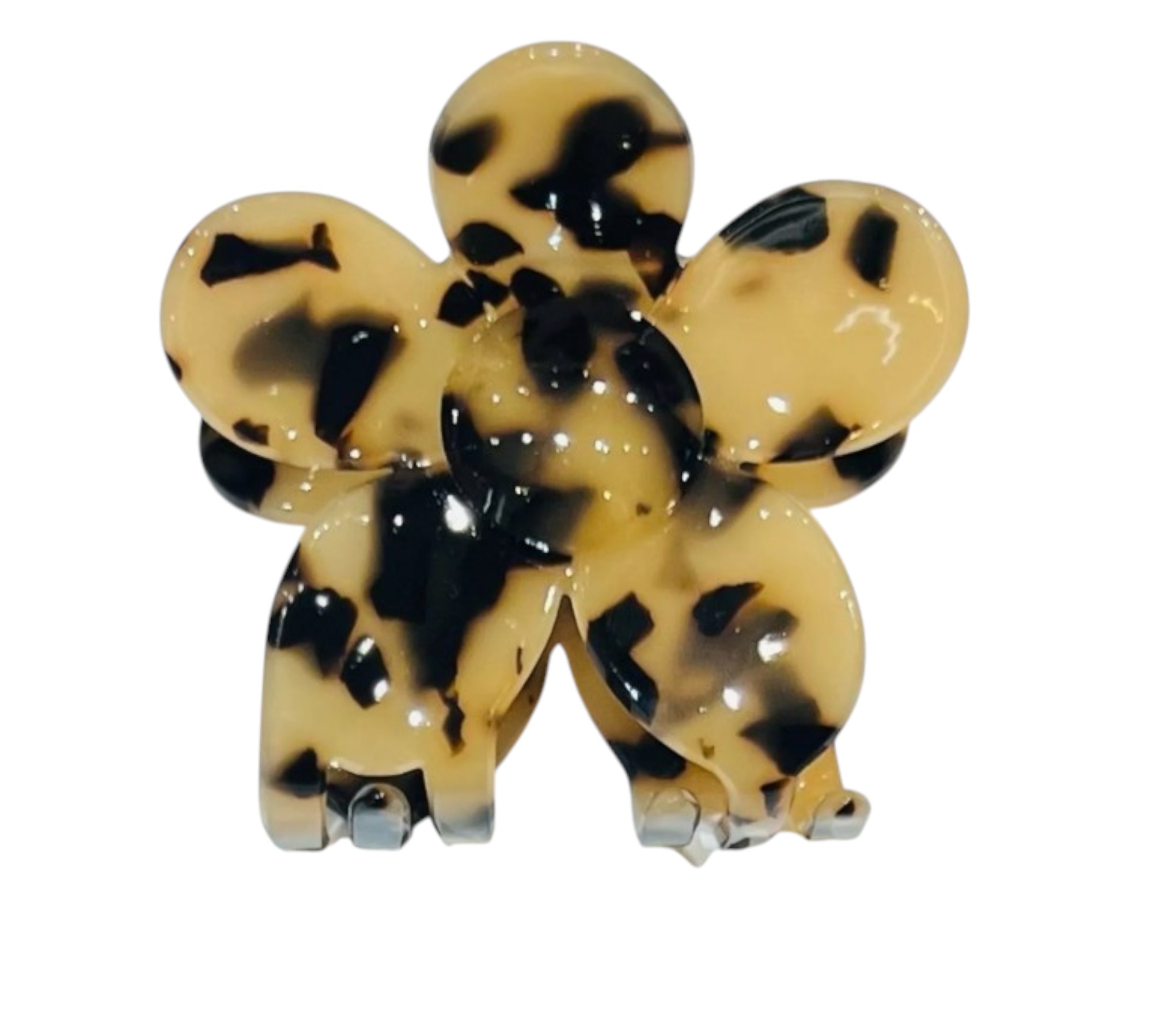 pince moyenne résine fleur léopard