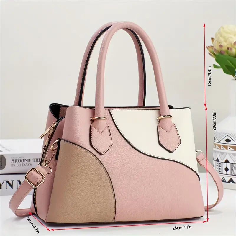 Elegant Tri-Color Handbag