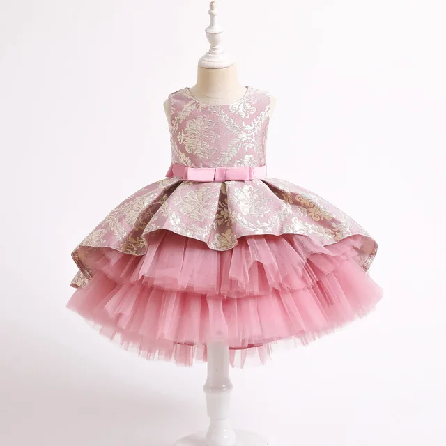 Elegant Pink Ball Gown Dress for Girls