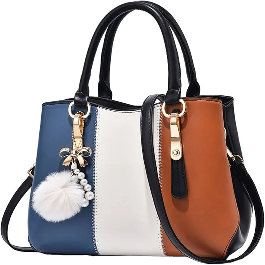 Stylish Tri-Color Handbag