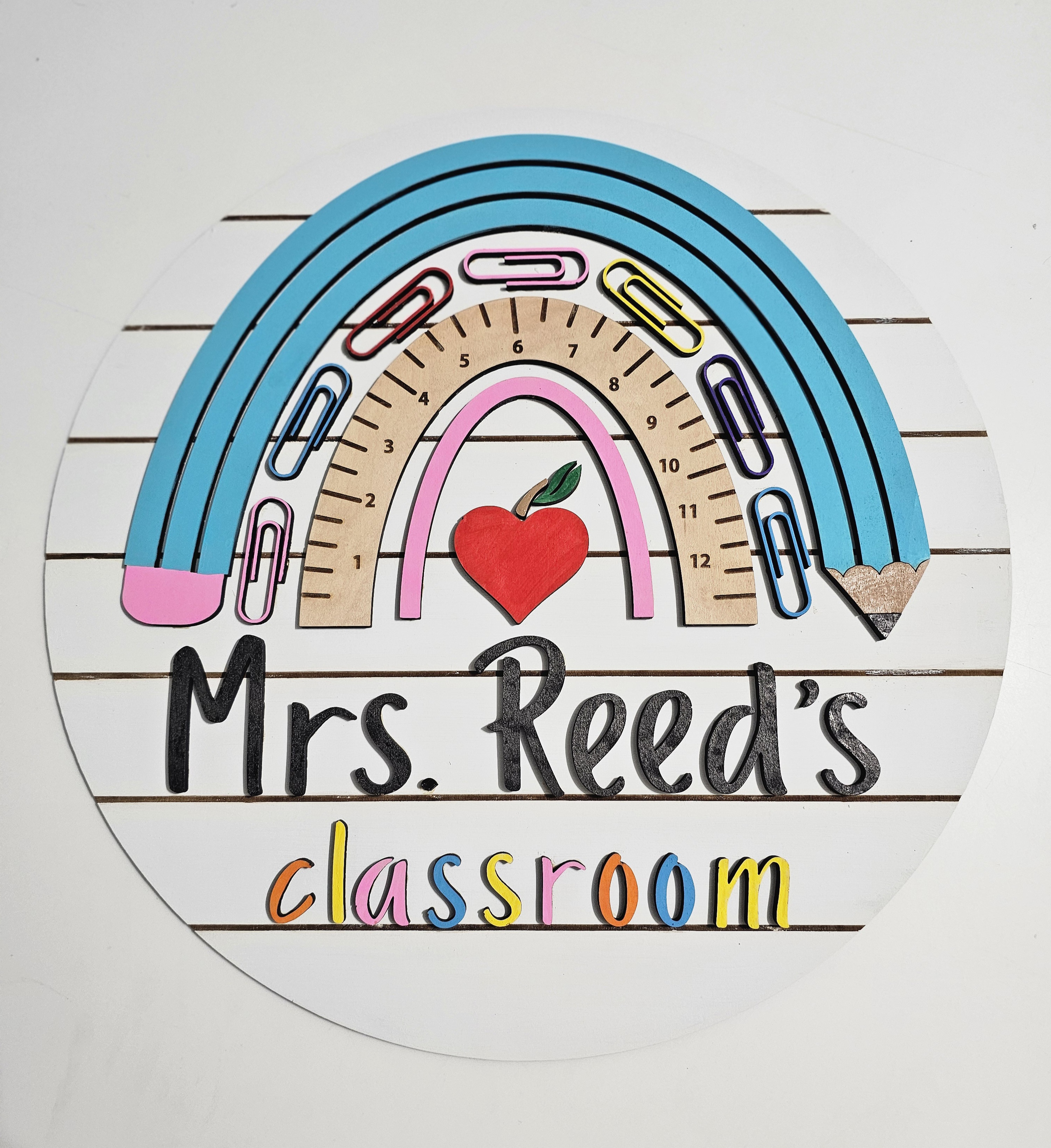 School Supply Teacher Door Hanger