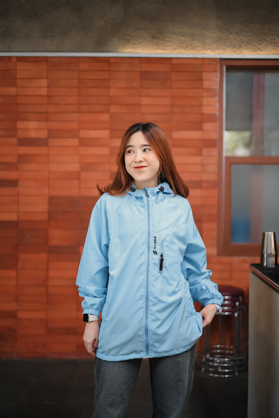SAIBER Jaket Olahraga & Outdoor Pria Wanita Lengan Panjang UV Protection