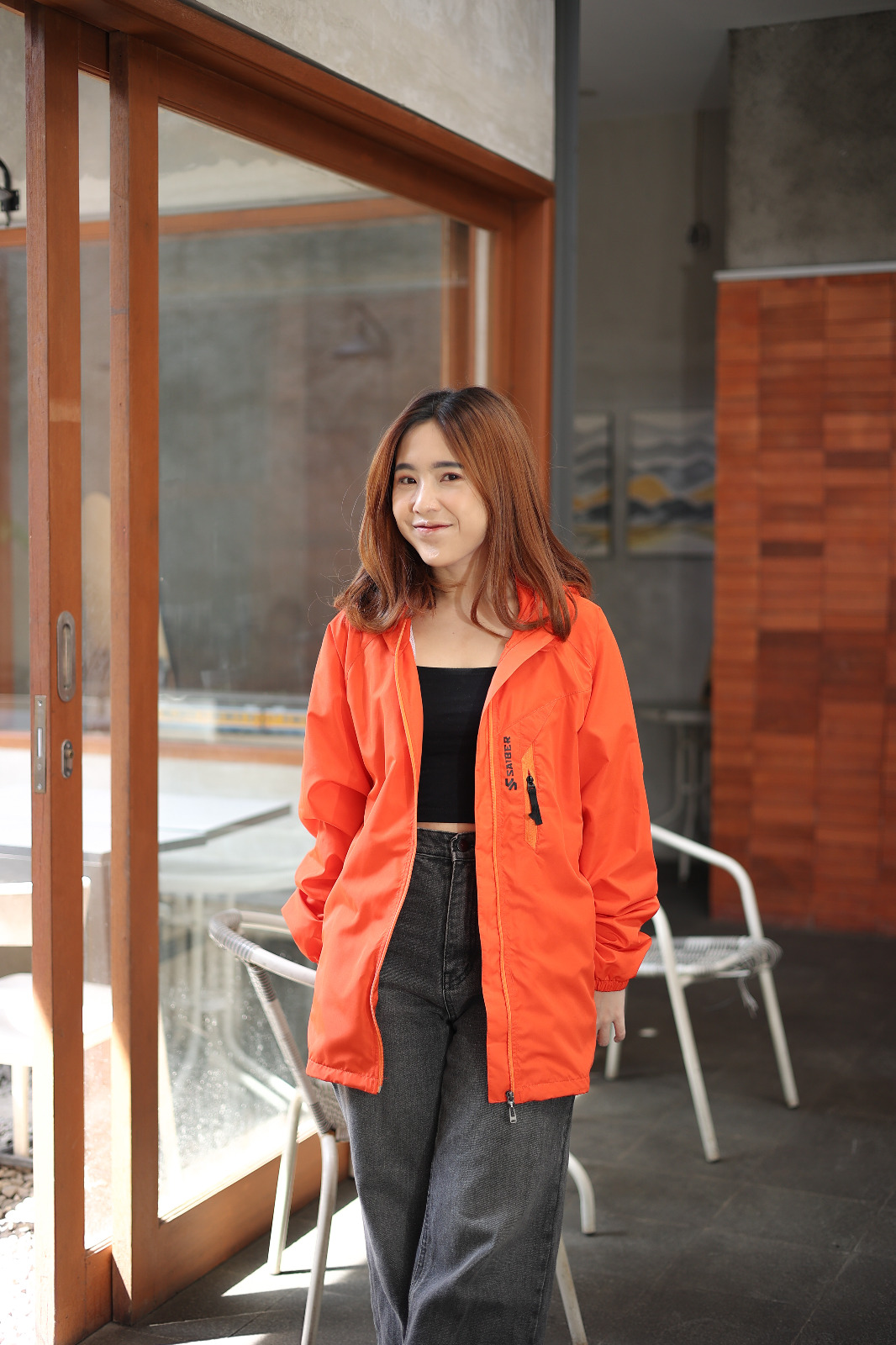 jaket artorio,Jaket Wanita Parasut Water Resistant Olahraga Anti UV UPF50+ Breathable Outdoor Ringan Cepat Kering