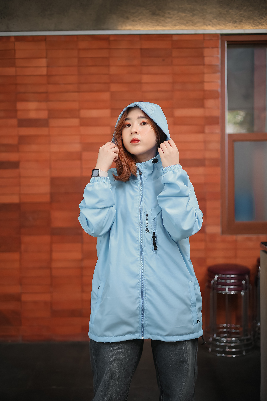 SAIBER Jaket Olahraga & Outdoor Pria Wanita Lengan Panjang UV Protection