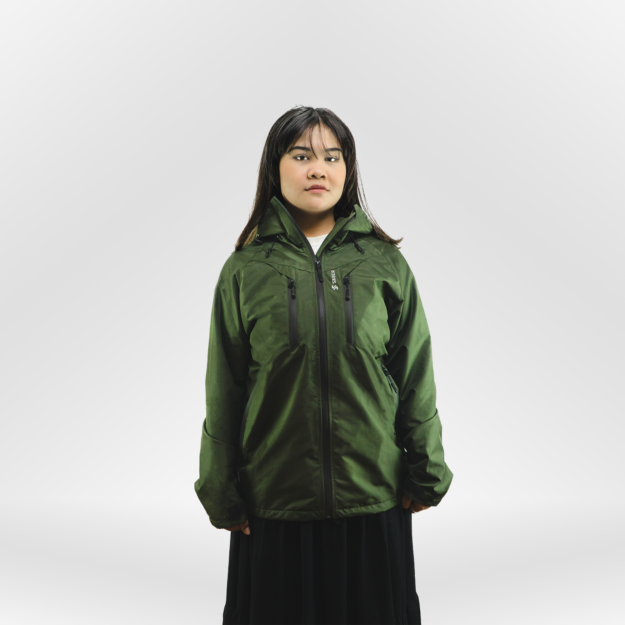 Saiber Jaket Gunung Gorpcore Waterproof Pria Wanita Inner Polar