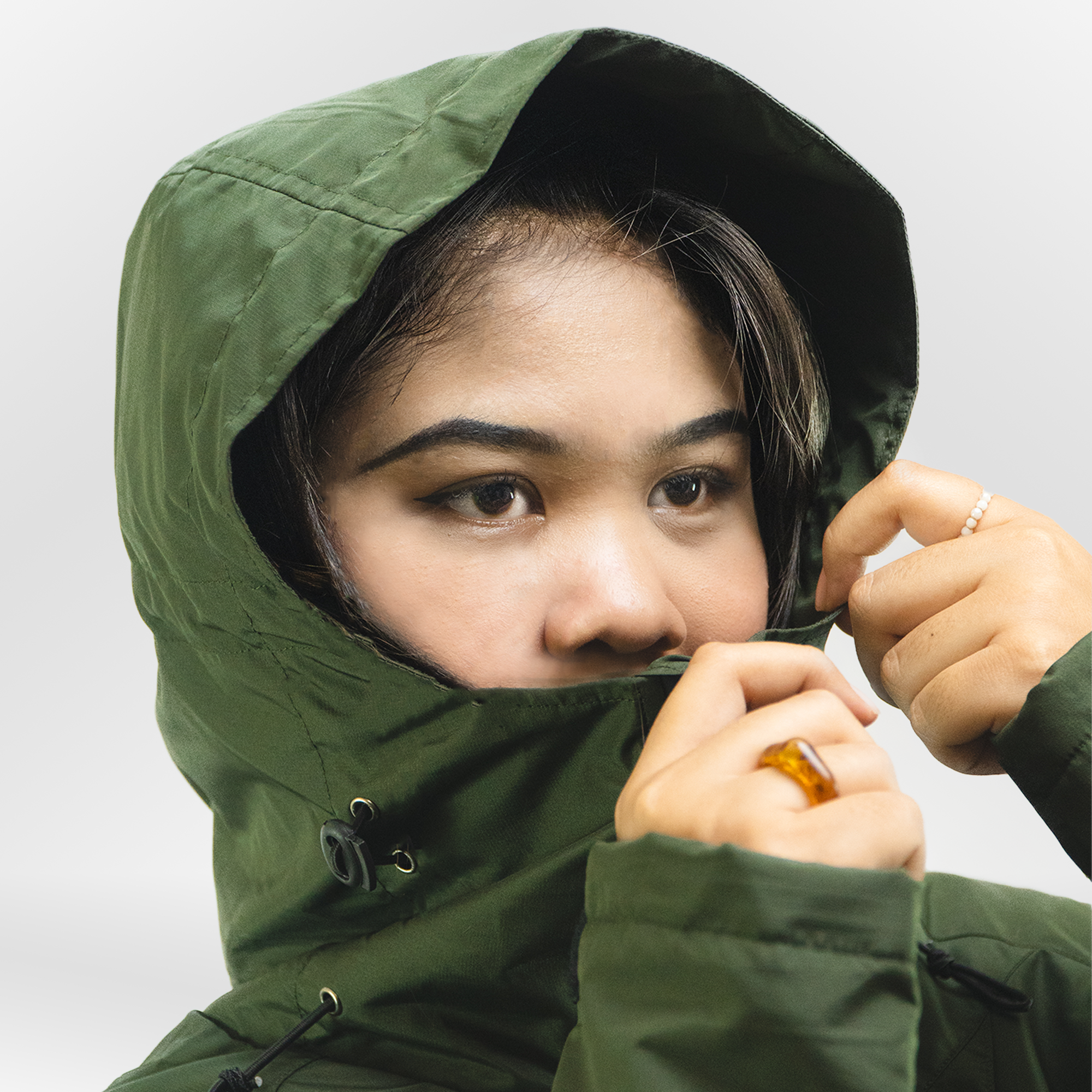 Saiber Jaket Gunung Gorpcore Waterproof Pria Wanita Inner Polar