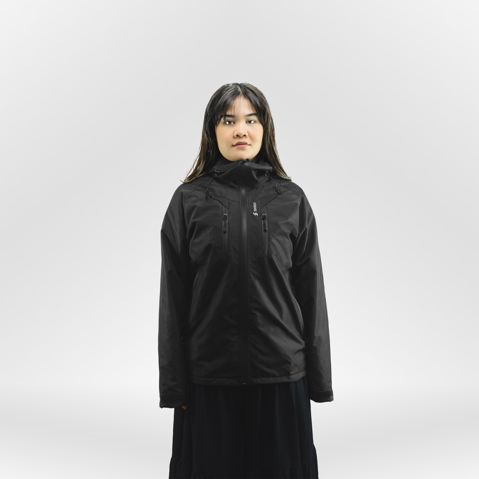 Saiber Jaket Gunung Gorpcore Waterproof Pria Wanita Inner Polar