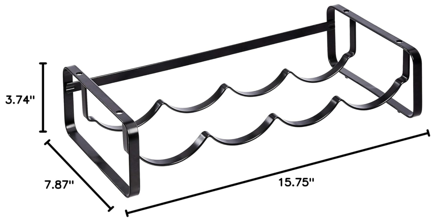 Tabletop Stackable Wine Rack, Black