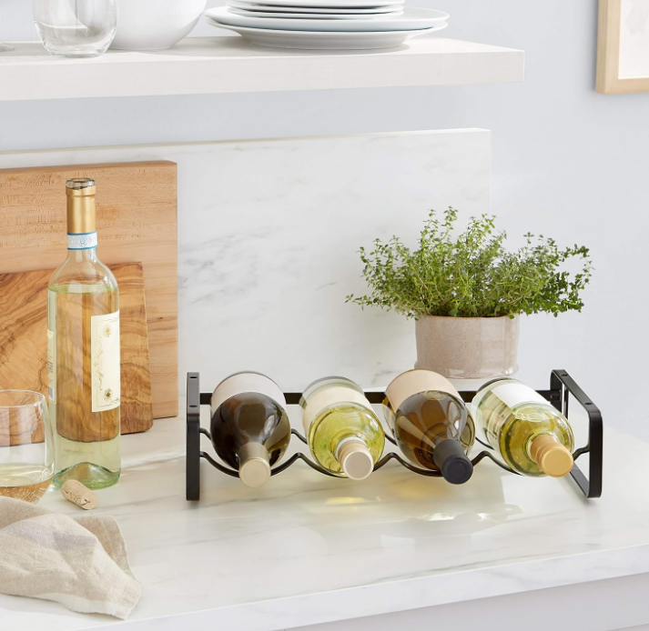 Tabletop Stackable Wine Rack, Black