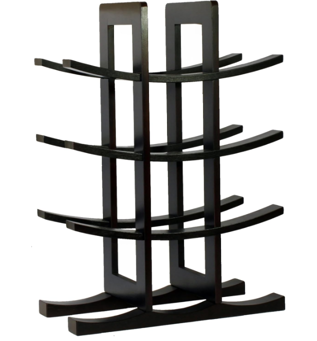 12-Bottle Bamboo Wine Rack, Dark Espresso
