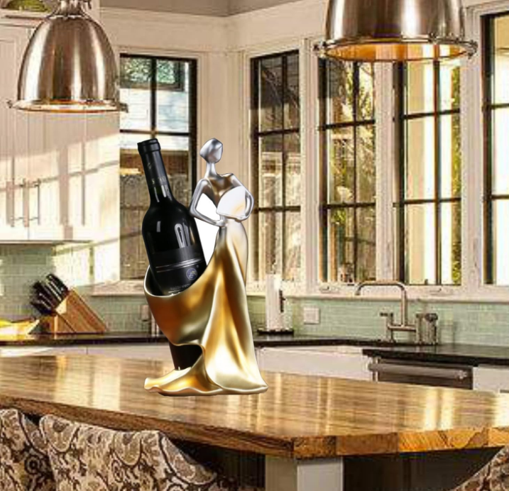 Wine Rack, Wine Bottle Holder Decorative, Lady Wine Holder, Single Wine Holder Stand, Wine Racks Countertop for Kitchen Home Bar Tabletop Decor