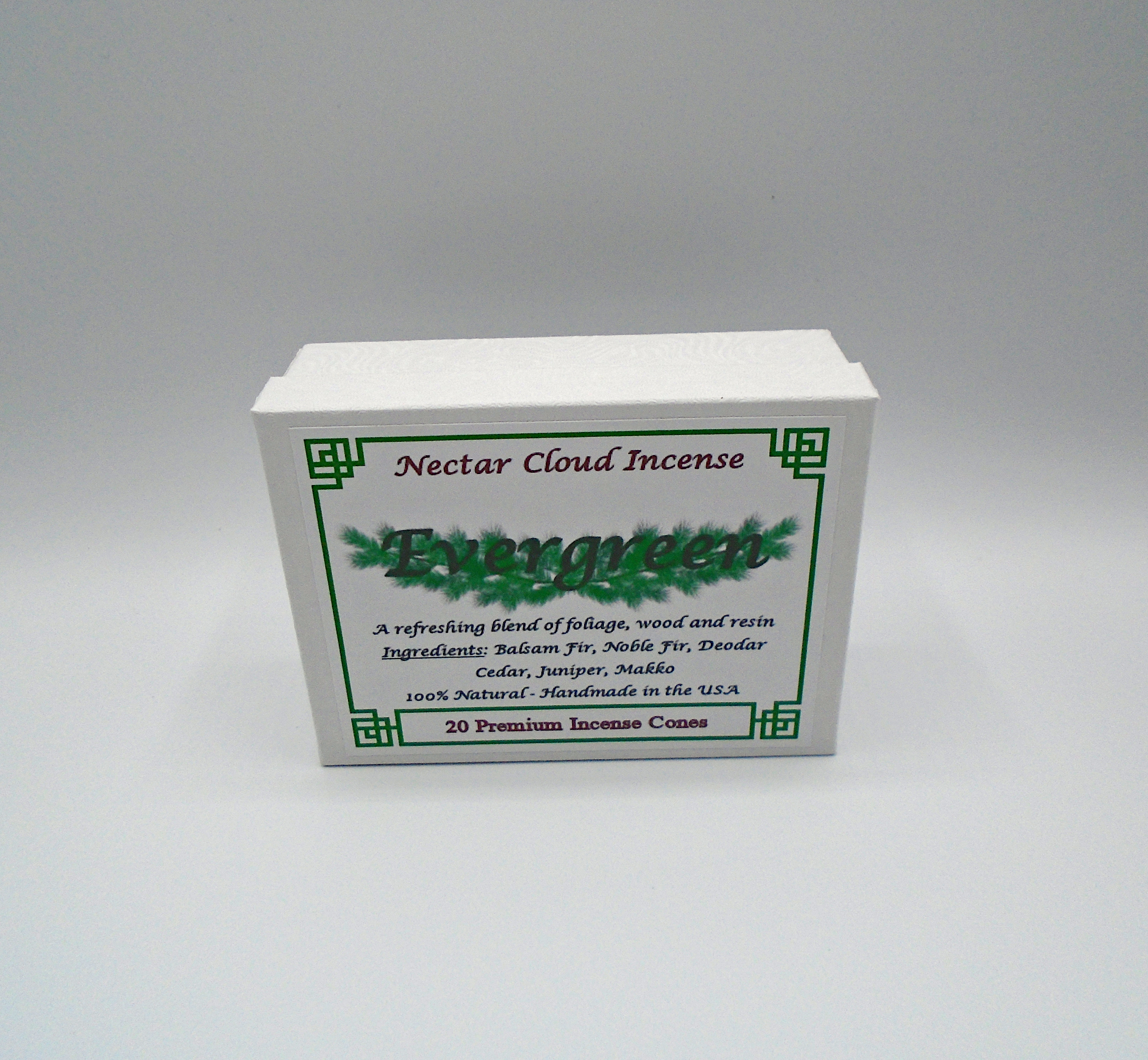 Evergreen Incense Cones (20 cones box)