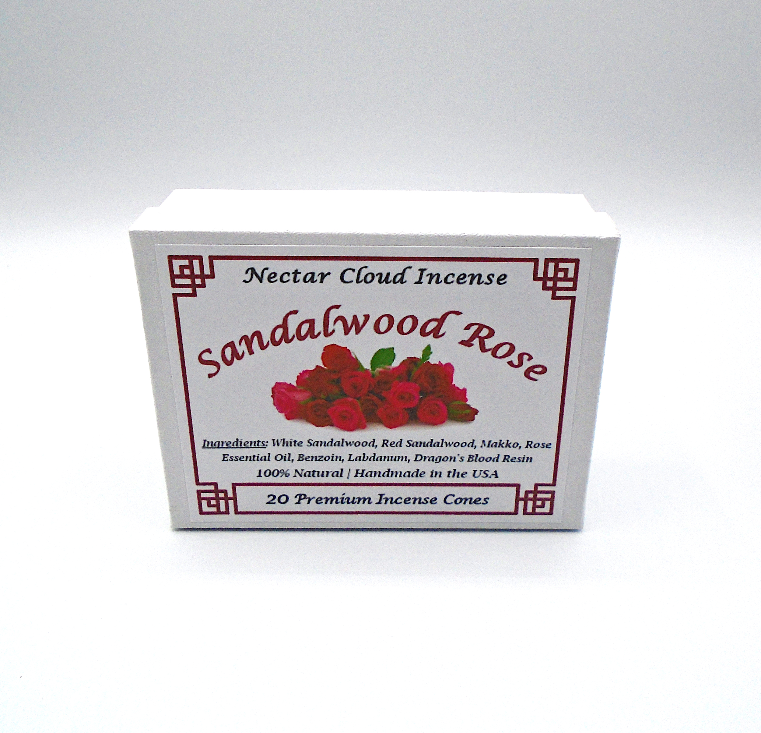 Sandalwood Rose Incense Cones (20 cones box)