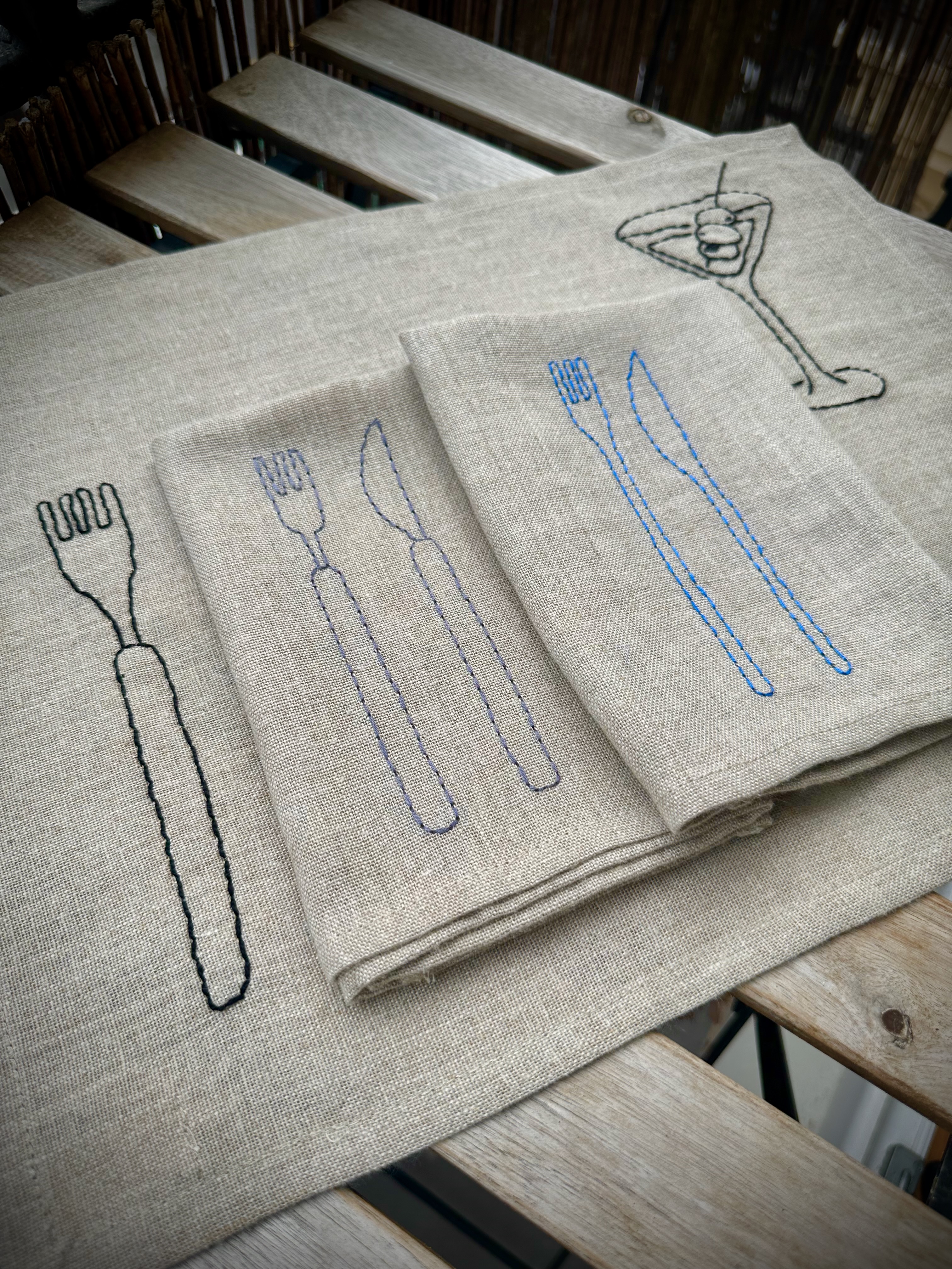 Servilletas cubiertos mix (pack de 2)