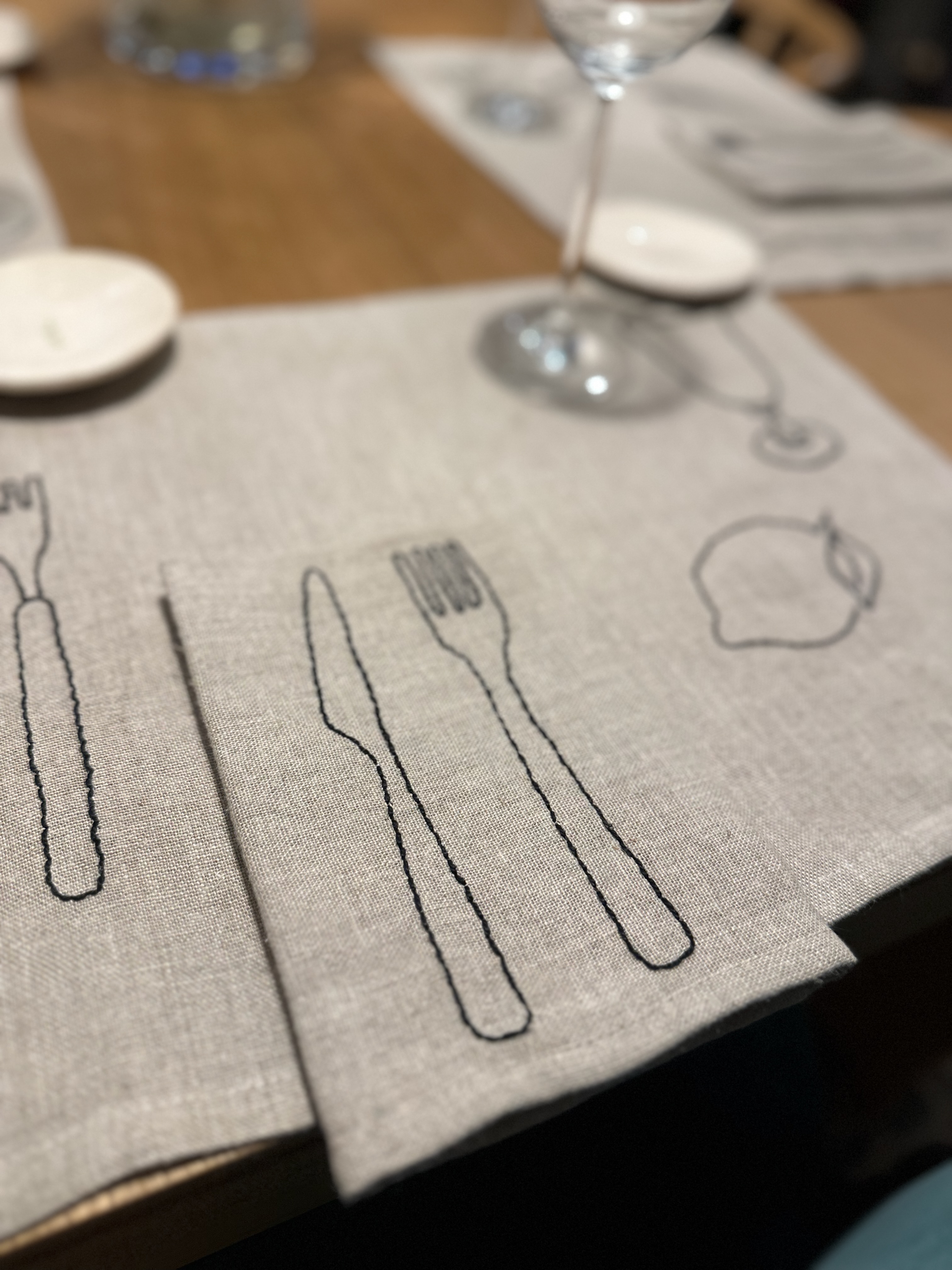 Servilletas cubiertos clásico (pack de 2)