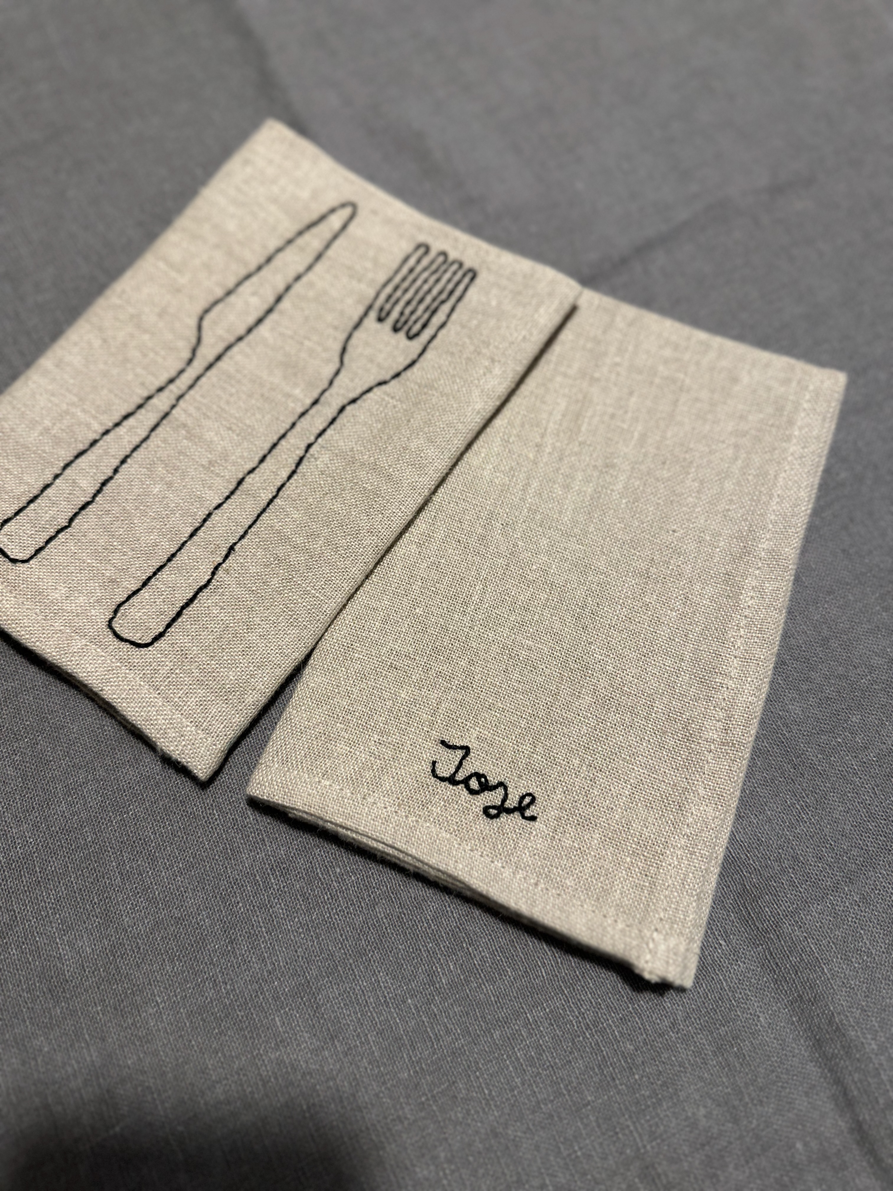 Servilletas cubiertos clásico (pack de 2)