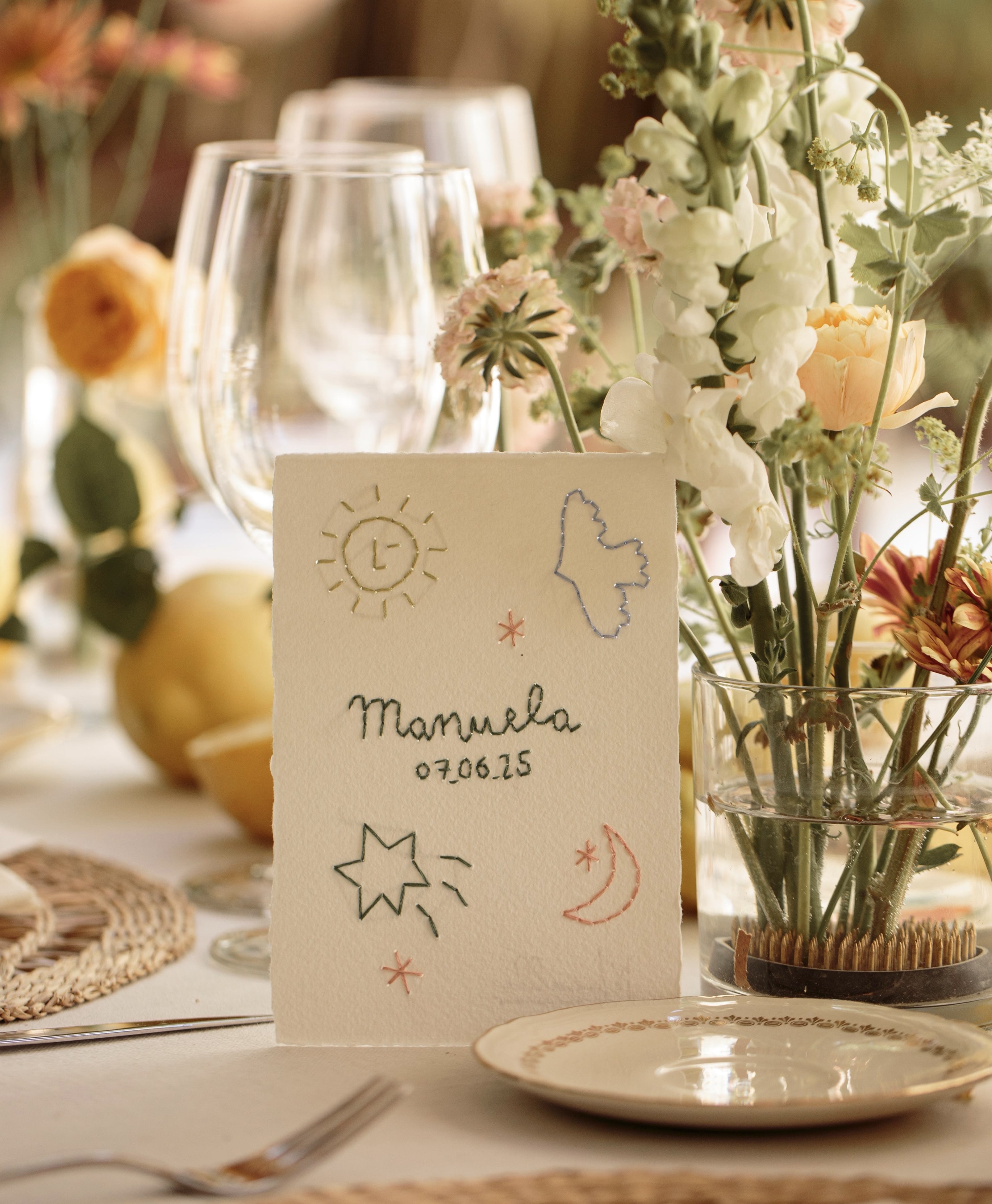 Recordatorio bordado A6