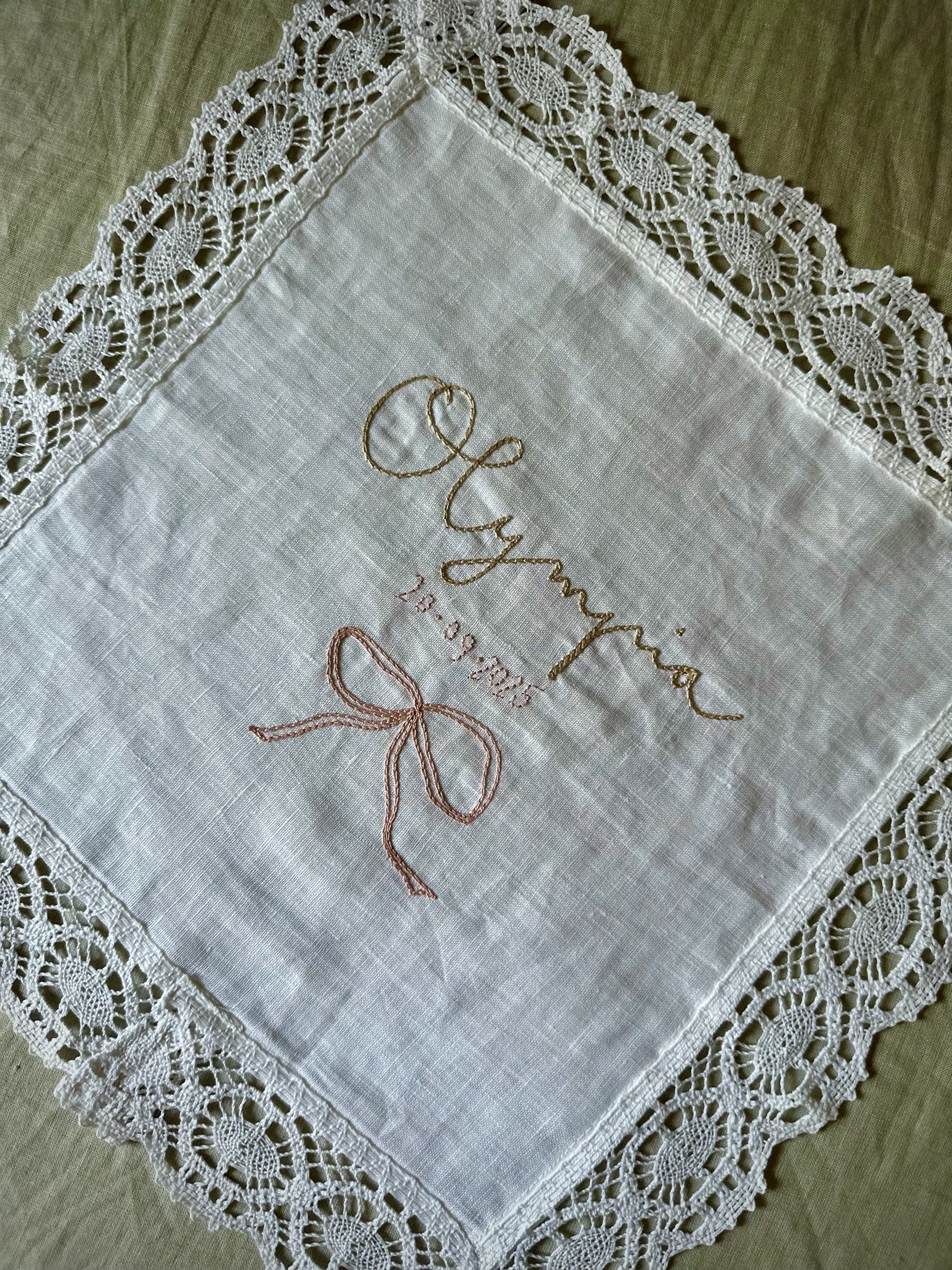 Pañuelo de bautizo lazo