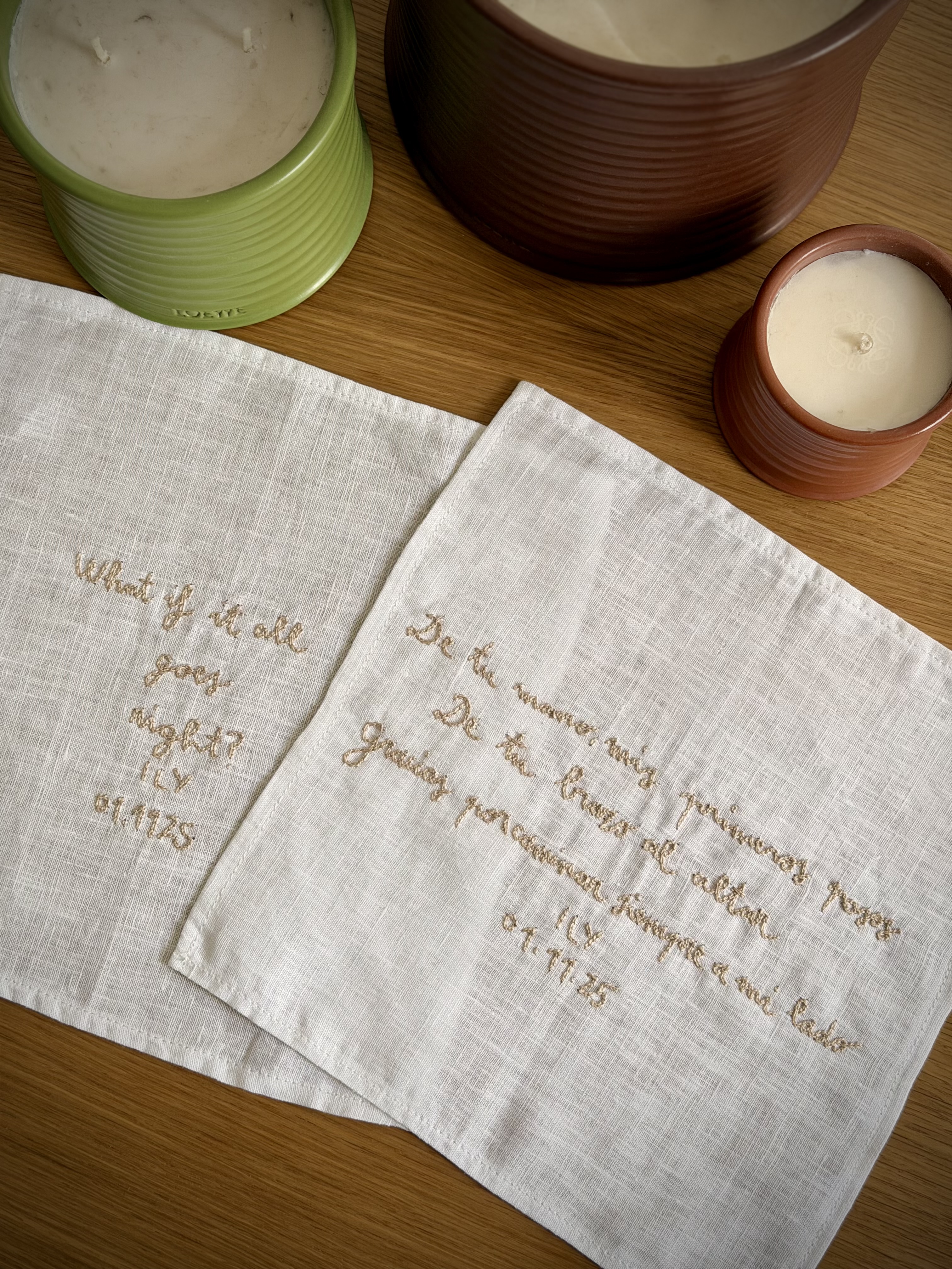 Pañuelo bordado a mano